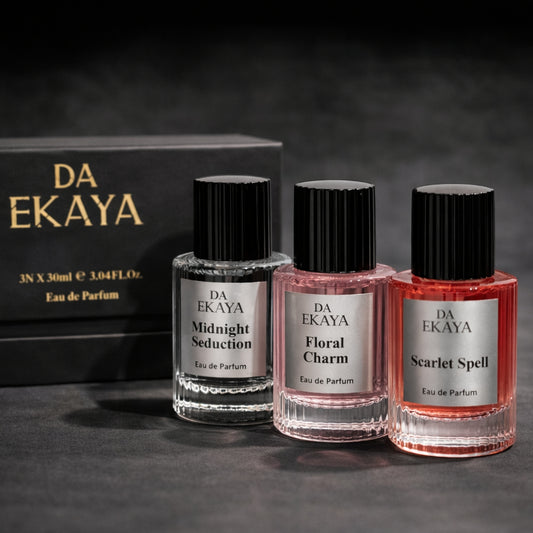 Women’s Perfume Gift Set – Floral Charm · Midnight Seduction · Scarlet Spell (3 x 30ML)