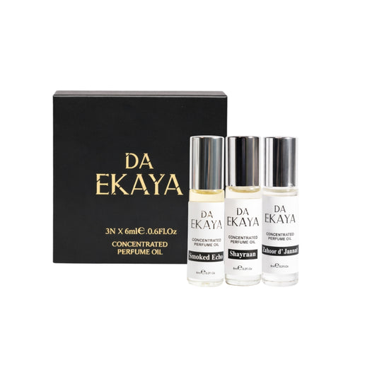 Unisex Attar Gift Set – 3 x 6ML (Zahoor d’ Jannat • Shayraan • Smoked Echo)