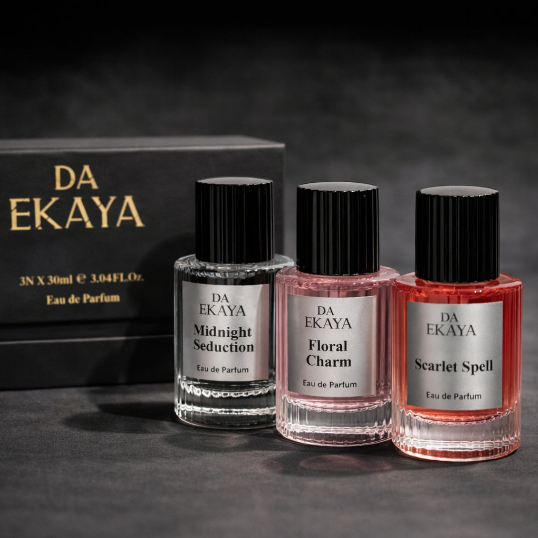 Women’s Perfume Gift Set – Floral Charm · Midnight Seduction · Scarlet Spell (3 x 30ML)