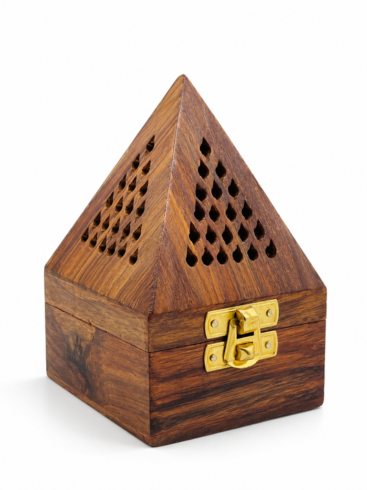 Wooden Pyramid Bakhoor Burner — Sheesham Wood